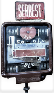 1930 SANWA TAKSİMETRE JAPAN MEKANİK KURMALI TİCARİ TAKSİLERDE KULLANILAN SERBEST BOŞ DOLU GİBİ UYARICI İŞARETLİ