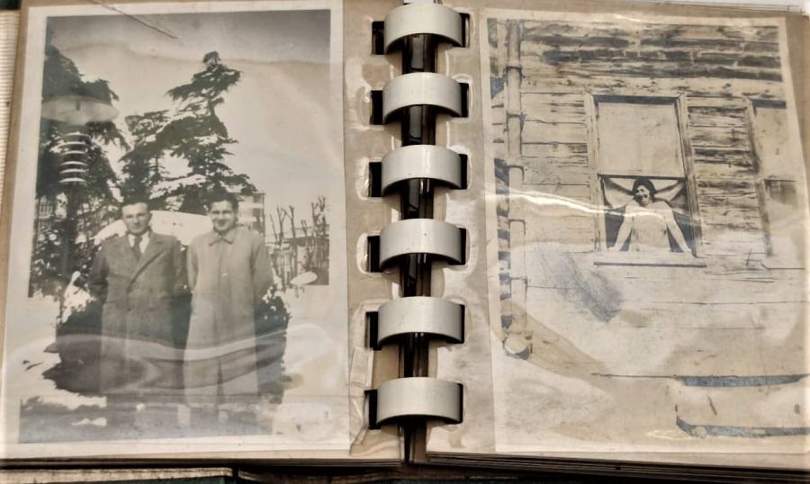 1950 PHOTOS ARTAOMUR BENUIMB LEATHER ALBUME FOTOGRAF ALBUMU İSTANBULDA CEKİLMİŞ SİYAH BEYAZ FOTOGTAFLAR