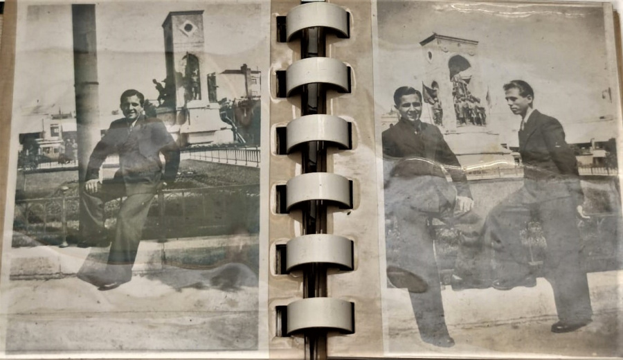 1950 PHOTOS ARTAOMUR BENUIMB LEATHER ALBUME FOTOGRAF ALBUMU İSTANBULDA CEKİLMİŞ SİYAH BEYAZ FOTOGTAFLAR