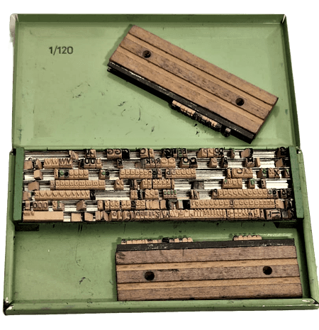 1950 TRYKKERİSETT ABC TENEKE KUTUSUNDA ISTANPA HARFLERİ KENDİNİZ HER TÜRLÜ YAZIYI HAZIRLAYIP DAMGA VEYA MÜHRÜNÜZÜ YAPABİLİRSİNİZ 