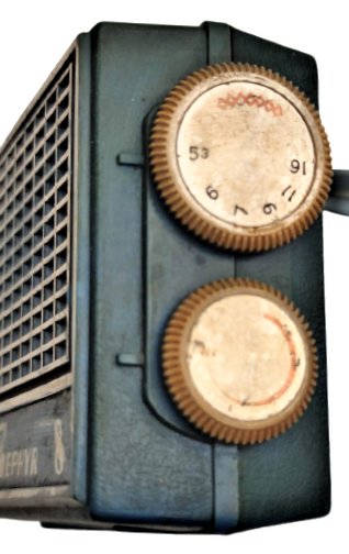 1978 ZEPHRY RADIO 8 HONG KONG MAVİ RENKDE PLASTİK TEK DALGA CEP RADYOSU 9 VOL PİLLİ 