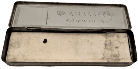 A.W. FABER CASTELL 9000 4H  CİZİM KALEM TENEKE KURSUN KALEM KUTUSU GÖRME ENGELLİLER İÇİN  BRAİLLE ALFABELİ 