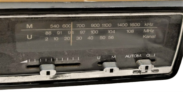 1970 SIEMENS ALPHA RADIO GERMANY YAPRAK GÖSTERGE RADYO SAAT ALARM 
