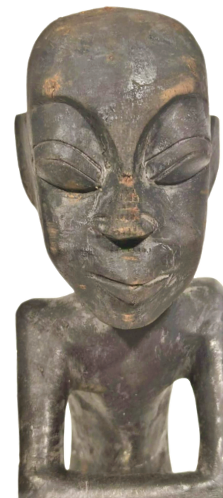 1950 AHŞAP TEK PARCA AGACDAN EL YAPIMI DÜŞÜNEN  AFRİKALI KÖLE TEMASI