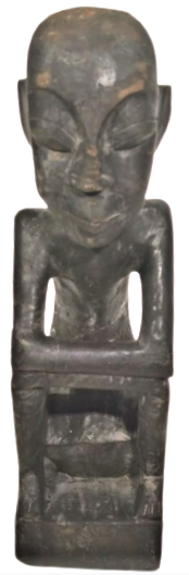 1950 AHŞAP TEK PARCA AGACDAN EL YAPIMI DÜŞÜNEN  AFRİKALI KÖLE TEMASI