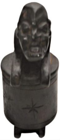 1960 AHŞAP EL YAPIMI NÖBETCİ KÖLE KUTUNUN İÇERSİNDEKİLERİ KORUYAN KOLLAYAN  KAPAGI KAPATAN TEMALI KÖLE AFRİKALI FİGÜR