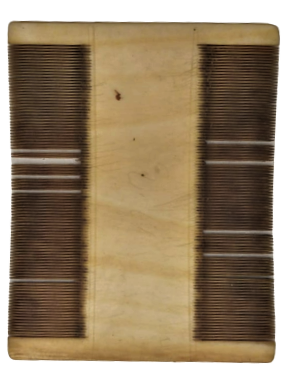 OSMANLI TAMAMI ELDE YAPILAN FİL DİŞİ TARAK BİRKAC DİŞİ KIRILMIŞTIR BİT TARAGI OLARAK TANINIR