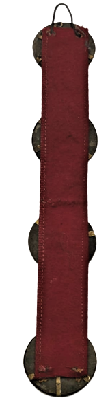 OSMANLI SİM KEMER ÜZERİNDE DÖRT ADET YUVARLAK RESİM CERCEVESİ DURAVA ASILAN SİYAH BEYAZ FOTOGRAFLİ 