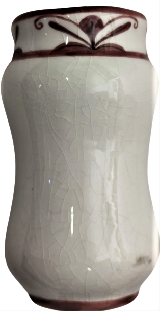 SANATCI İMZALI EL YAPIM  SERAMİK KAPAKLI İLAC SAKLAMA KABI  FARKLI OLARAK MASA ÜZERİ KALEMLİK VEYA VAZO OLARAK KULLANILABİLEN ÖBJE