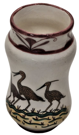 SANATCI İMZALI EL YAPIM  SERAMİK KAPAKLI İLAC SAKLAMA KABI  FARKLI OLARAK MASA ÜZERİ KALEMLİK VEYA VAZO OLARAK KULLANILABİLEN ÖBJE