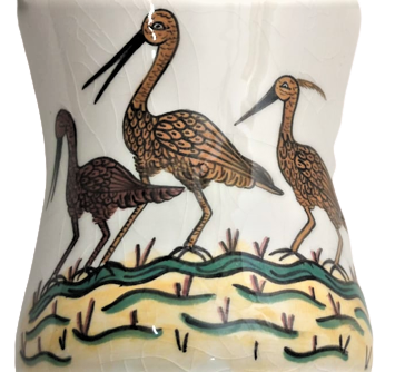 SANATCI İMZALI EL YAPIM  SERAMİK KAPAKLI İLAC SAKLAMA KABI  FARKLI OLARAK MASA ÜZERİ KALEMLİK VEYA VAZO OLARAK KULLANILABİLEN ÖBJE