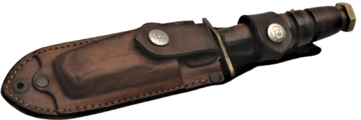 1970 ASKERİ KOMANDO KAMA KÖSELE DİKİM KIN PASLANMAZ CELİK TEK TARAF TESTERE AGIZLI