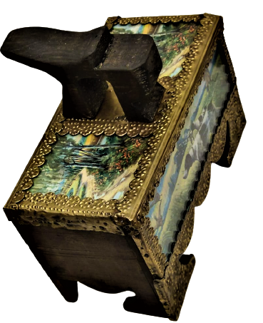 1960 İSTANBUL İŞİ EL YAPIM UFAK BOYDA YAPILMIŞ SEYYAR AYAKKABI BOYACISI BOYA SANDIGI DEKORATİF KOLEKSİYON