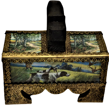 1960 İSTANBUL İŞİ EL YAPIM UFAK BOYDA YAPILMIŞ SEYYAR AYAKKABI BOYACISI BOYA SANDIGI DEKORATİF KOLEKSİYON