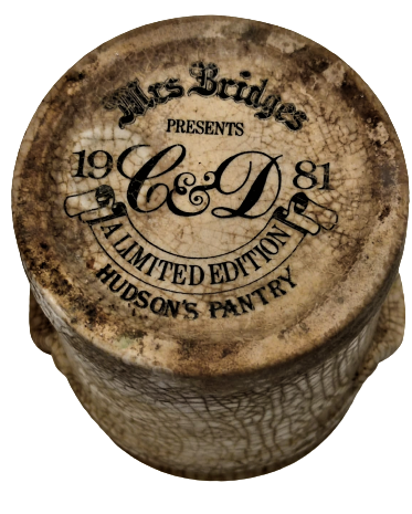 1800 SRD İNGİLİZ KİLİLDEN YAPILMA PİŞMİŞ KAPAKLI MERMALAT SAKLAMA MUHAFAZA KABI TERRACOTTA  KÜP