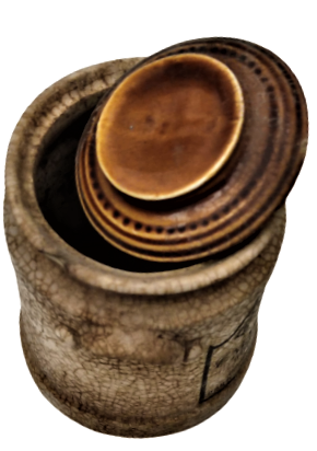 1800 SRD İNGİLİZ KİLİLDEN YAPILMA PİŞMİŞ KAPAKLI MERMALAT SAKLAMA MUHAFAZA KABI TERRACOTTA  KÜP