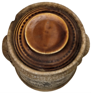 1800 SRD İNGİLİZ KİLİLDEN YAPILMA PİŞMİŞ KAPAKLI MERMALAT SAKLAMA MUHAFAZA KABI TERRACOTTA  KÜP