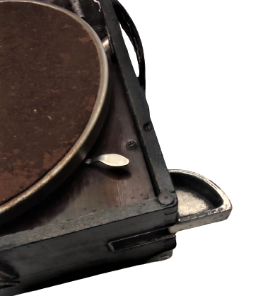 1920 HIS MASTERS VOICE GRAMOPOHNE SAHİBİNİN SESİ TAŞ PLAK CALAR  AHŞAP CANTA GRAMOFON