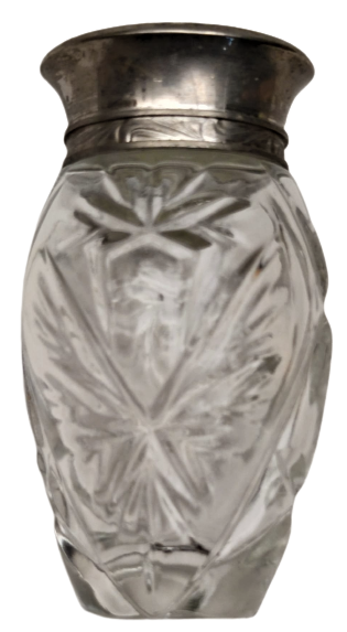 OSMANLI PAZARINA FRANSADA YAPIMIŞ İKİ ADET KESME KRISTAL KAPAKLAR BAG RIHDAN TOZU SAKLAMA KABI