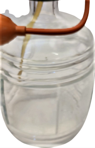 1950 ŞİŞELERE KOLONYA DOLDURMA KABI MEKANIK POMPALI CAM ŞİŞE  DOLUM APARATI