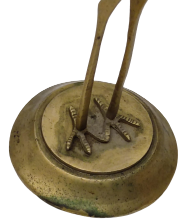 PİRİNC  USTA TESVİYE İŞİ ÖZEL TASARIM  YUVARLAK PİRİNC KAİDELİ LEYLEK FİGÜRÜ 