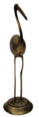 PİRİNC  USTA TESVİYE İŞİ ÖZEL TASARIM  YUVARLAK PİRİNC KAİDELİ LEYLEK FİGÜRÜ 