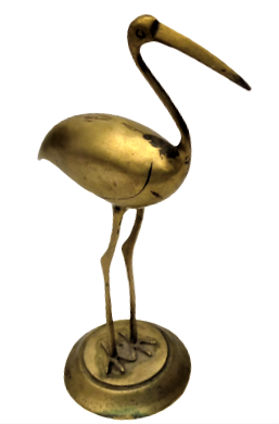 PİRİNC  USTA TESVİYE İŞİ ÖZEL TASARIM  YUVARLAK PİRİNC KAİDELİ LEYLEK FİGÜRÜ 