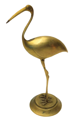 PİRİNC  USTA TESVİYE İŞİ ÖZEL TASARIM  YUVARLAK PİRİNC KAİDELİ LEYLEK FİGÜRÜ 