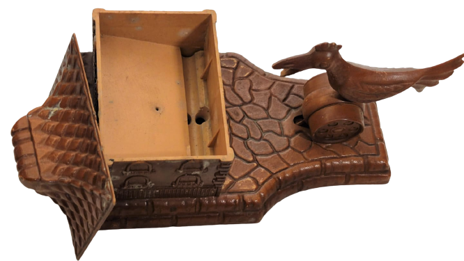 1960 AGZINDA SIGARA İKRAM EDEN KUŞ MEKANIK CALISAN SIGARA İKRAM KUTUSU