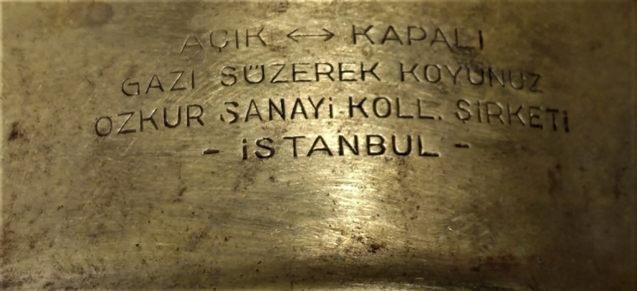 1940 PİRİNC ÜC AYAKLI YERLİ  YAPIM TÜRK MALI PİRİNC GÖVDELİ  POMPALI ÖZKÜR GAZ OCAGI 