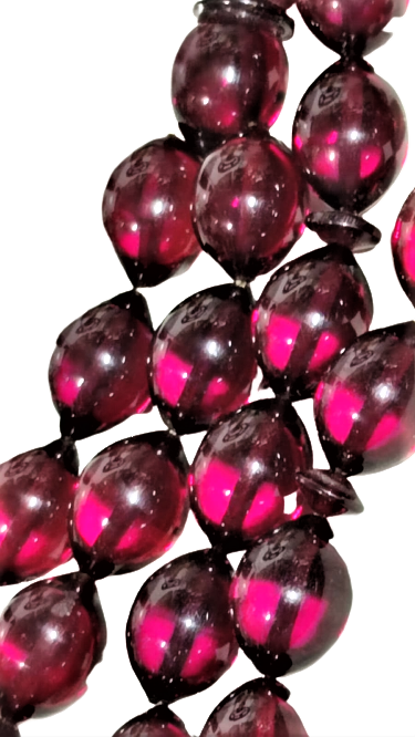 NAR ATEŞ ŞEFFAF  KEHRİBAR 33 HABBELİ SALLAMALI TESBİH