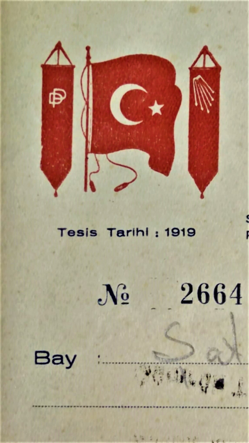 1959 BAYRAKCI MUAMMER GÖCEK GALATA TERSANE CAD. KUYUMCULAR HAN İSTANBUL KESİLMİŞ BAYRAK FATURASI 