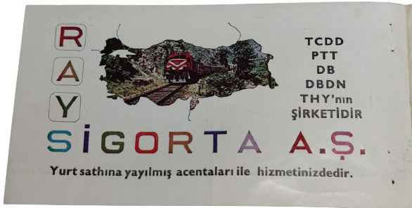 TCDD YATAKLI BİLET TREN BİLETİ ANKARA HAYDAR PAŞA  9 AGUSTOS 1974  10,50 HAREKET SAAT TARİHLİ YOLCU BİLETİ 