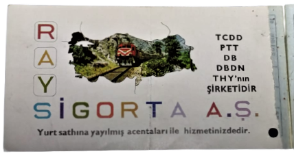 TCDD YATAKLI BİLET TREN BİLETİ ANKARA HAYDAR PAŞA  19 NİSAN 1987 TARİHLİ YOLCU BİLETİ