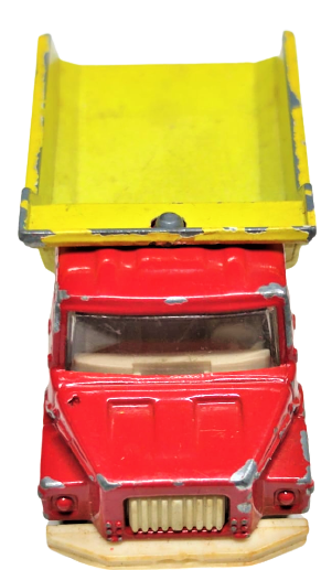 MAJORETTE SCANIA  ECH.1/100  MADE IN  FRANCE DAMPERLİ SARI KIRMIZI OYUNCAK KAMYON 