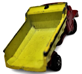 MAJORETTE SCANIA  ECH.1/100  MADE IN  FRANCE DAMPERLİ SARI KIRMIZI OYUNCAK KAMYON 