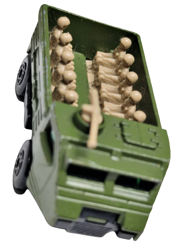 MATCHBOX SUPERFAST PERSONNEL CARRIER MADE IN ENGLAND LESNEY PRODUCTS 1976   NO 54   KOLEKSİYONLUK OYUNCAK YESİL RENKDE ASKERİ CIKARTMA  KAMYONU 7.5 X 3 CM DEN OLUŞMAKTADIR.