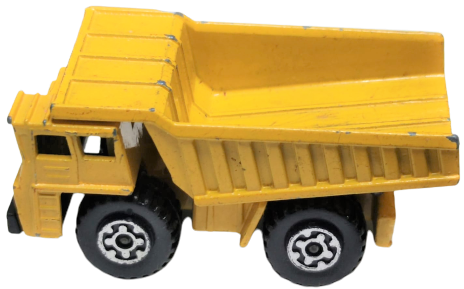 İNGİLİZ MATCHBOX SUPERFAST LESNEY FAUN DUMP TRUCK NO 58  1976 KOLEKSİYONLUK OYUNCAK DAMPERLİ SARI FAUN HARFİYAT KAMYONU 