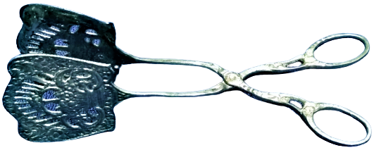 KEK PASTA BÖREK SUNUMUNDA KULLANILAN SERVİS MAŞASI TAC MOTİF GÜMÜŞ KAPLAMA  18 CM BOY