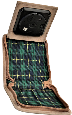 1970 DERİ FERMUARLI DAMART QUARZT CLOCK ALARMLI SEYEHAT SAATİ