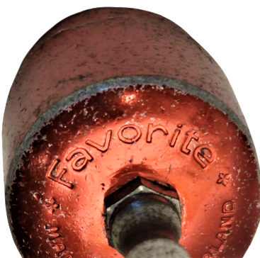 1960 FAVORİTE  MADE IN SWITZERLAND ALİMÜNYUM PARLAK KIRMIZI RENDE SAAT UFLEME POMPASI MEKANİK