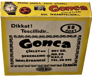 GONCA CİKLETLERİ BOŞ KARTON KUTU RENKLİ OFSET BASKI RESİM SERİLİ FOTO  GONCA CİKLETLERİ BOL İKRAMİYELİDİR