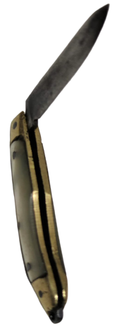 OSMALI ÜZERİNDE SİLAH YAZILI MASKOT CAKI  USTA İŞİ EL YAPIMI PİRİNC VE SEDEF KULLANILARAK TAMAMLANMIŞ  BICAK KISMI DÖVME SICAK CELİKDİR 