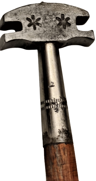 OSMANLI CİFT YILDIZ ELMAS CAM KESME ALETİ AHŞAP SAPLI EKSİKSİZ TEK TAŞLIDIR