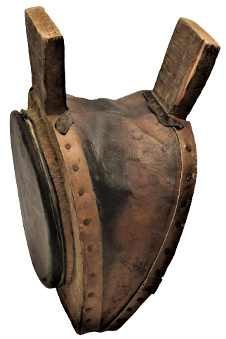 OSMANLI USTA EL YAPIM ORTA BOYDA AHŞAP KASALI DERİ KAPLI MEKANİK AYAKLA KULLANILAN DEMİRCİ KALAYCI ATEŞ HARLAMA KÖRÜGÜ