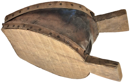 OSMANLI USTA EL YAPIM ORTA BOYDA AHŞAP KASALI DERİ KAPLI MEKANİK AYAKLA KULLANILAN DEMİRCİ KALAYCI ATEŞ HARLAMA KÖRÜGÜ