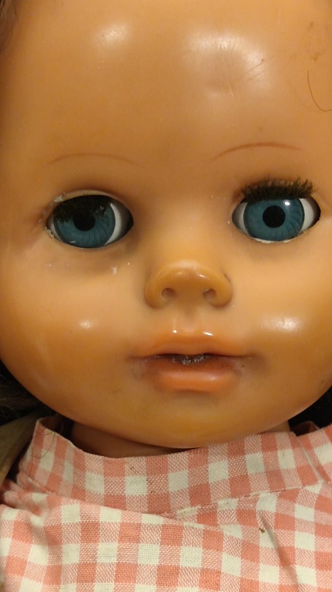 1960 VINTAGE GÖTZ PUPPE  2071/52 YURUYEN GÖZLERİ HAREKETLİ AYAKKABILI DERİ ETEK VE YELEKKLİ ADIM ATAK MEKANİK PİLLİ BEBEK