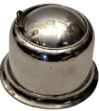 1940 KAPAKLI KROM KAPLAMA KOMPLE MATAL SİLİNDİR FORMDA ÖZEL TASARIM KÜLLÜK