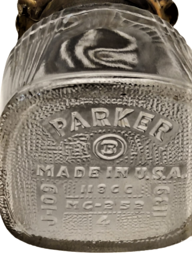 OSMANLI PAZARINA  YAPILMIŞ AMERİKAN USA  ALTIN VARAKLI CAM BEYKOZ KAPAKLI PARKER YAZI MUREKKEP USA MASA ÜZERİ HOKKA 