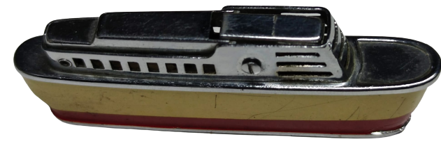 SAROME CRUİSER GEMİ ŞEKLİNDE KROM METAL ÇAKMAK TAŞLI VE BENZİNLİ MEKANİK CARKLI SORUNSUZ CALIŞIR